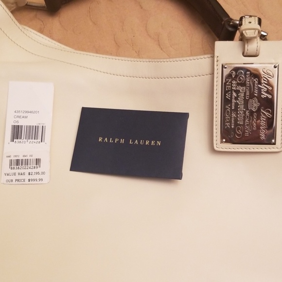 SOLD...NWT RALPH LAUREN LEATHER SHOULDER BAG $2195 - Picture 6 of 6